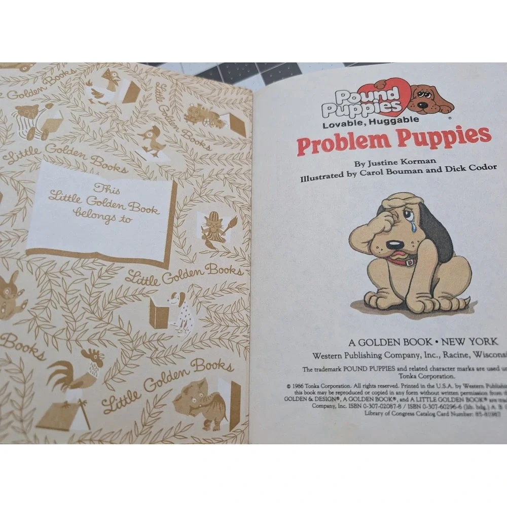 Golden Books Pound Puppies 1980s Pick‎ of the Litter & Problem Puppies lot 2